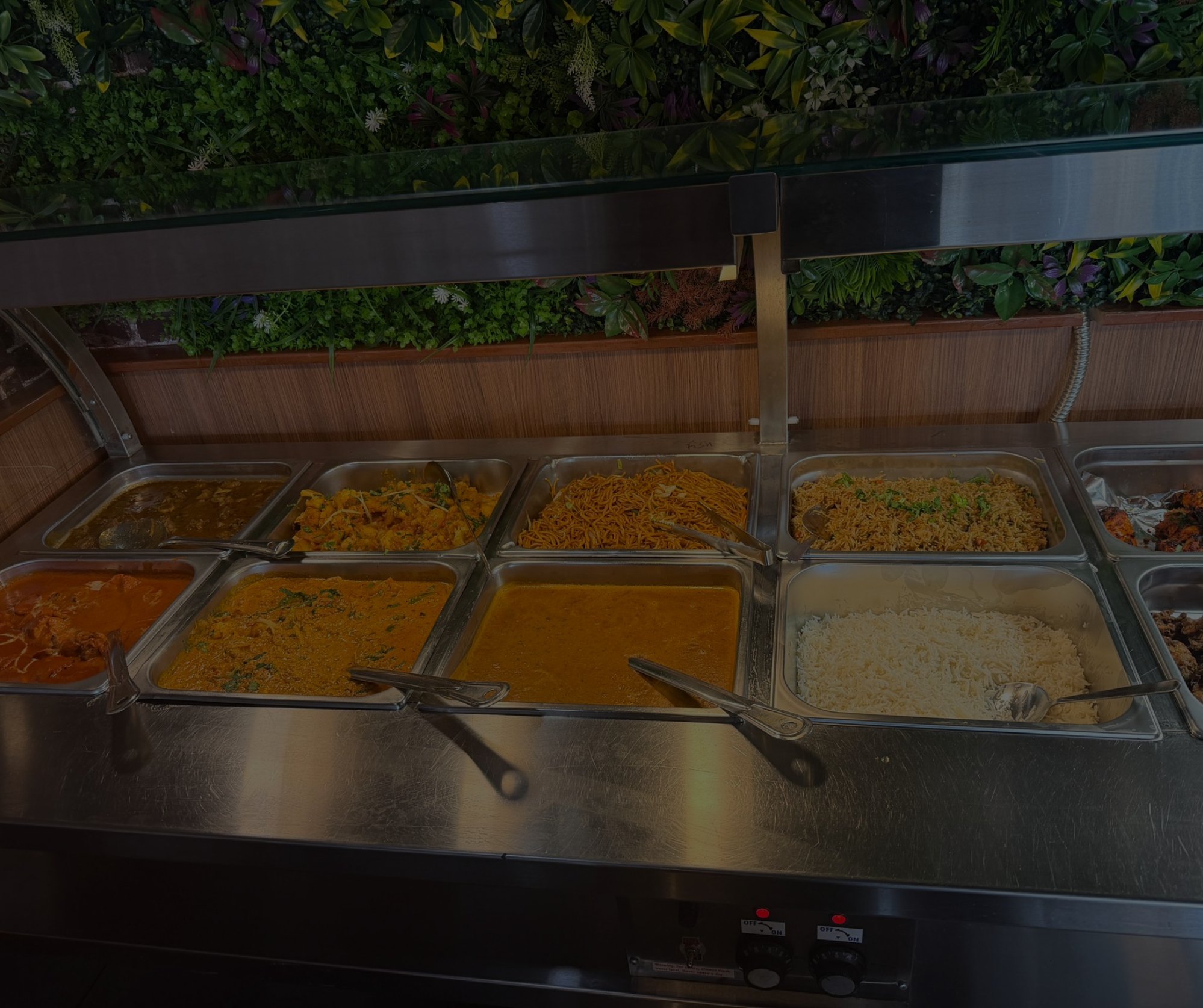 Buffet service for Masala Tandoor's unlimited Indian and Hakka Chinese lunch buffet