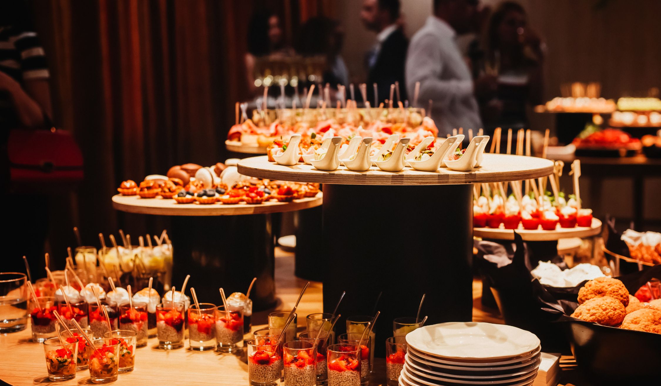 Family-style catering spread from Masala Tandoor