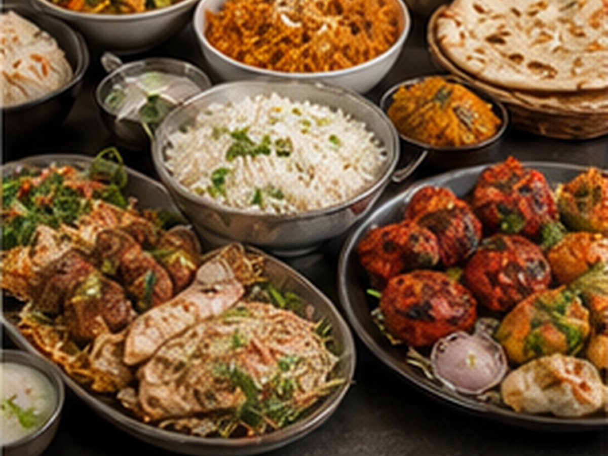 Dinner for four Indian meal spread at Masala Tandoor