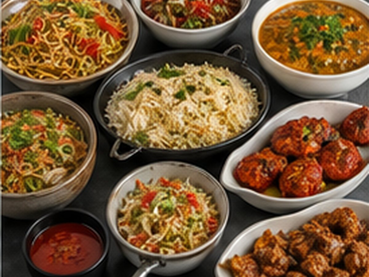 Family-style Indian and Hakka meal at Masala Tandoor